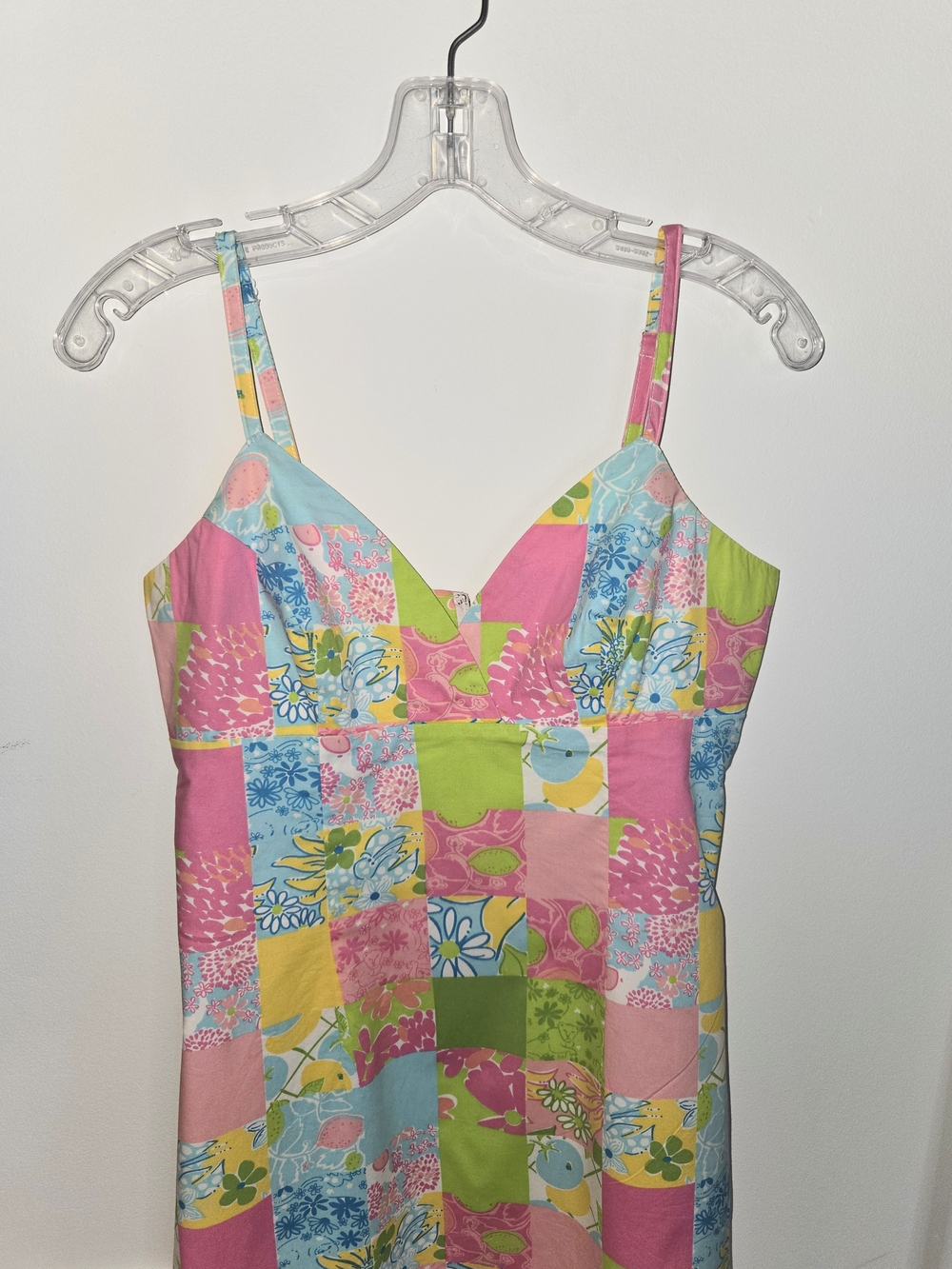 Lilly Pulitzer Colorful Patchwork Mini Dress Pink, Green & Yellow Women's Size 6 - Picture 2 of 12